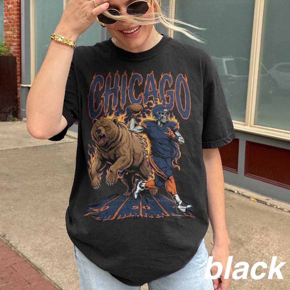 Chicago Football Shirt Retro Bears Game Day TeeFootball Graphic